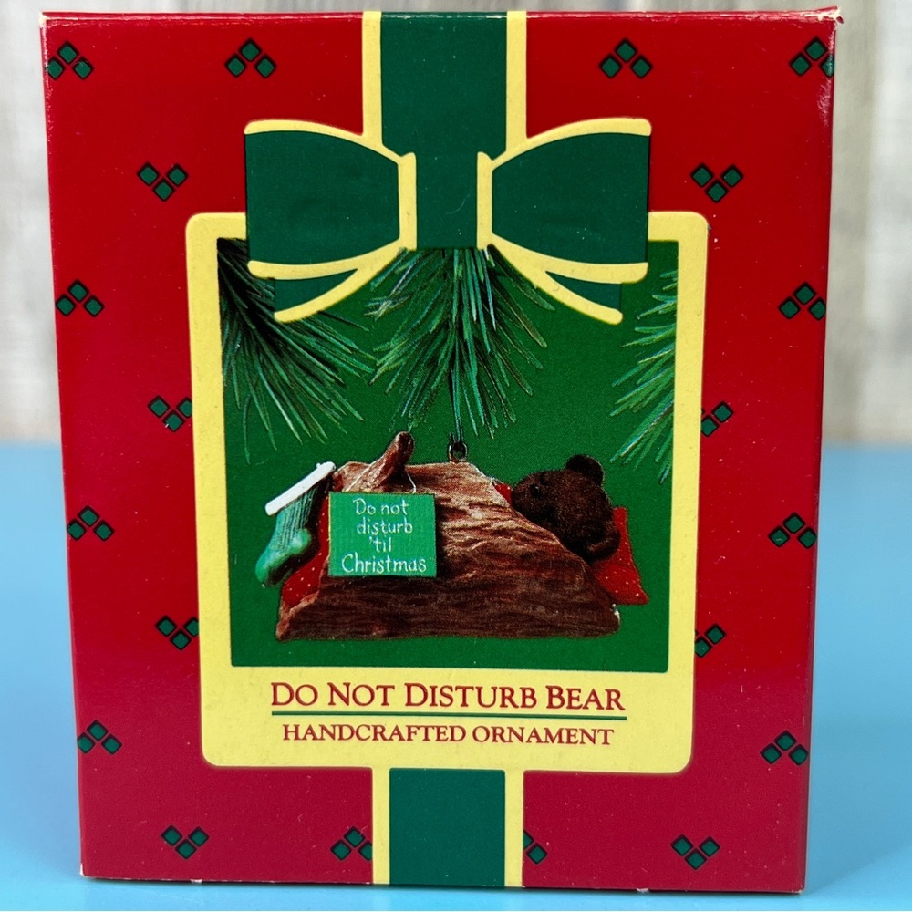 Hallmark Keepsake Ornament Do Not Disturb Bear Handcrafted Ornament